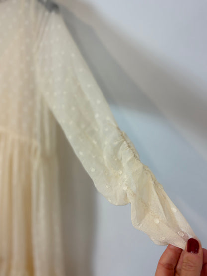 ZARA.Vestido largo detalles bordado