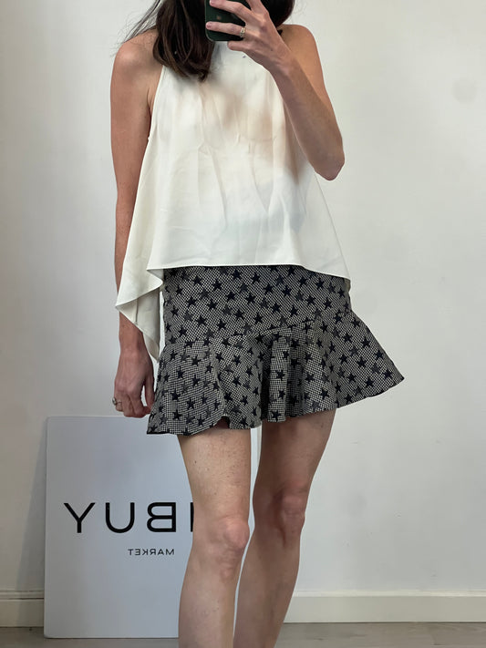RED VALENTINO. Falda corta estrellas