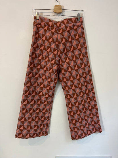 MAQUIS&amp;CO. Quilted wide-leg diamond-pattern trousers Ts