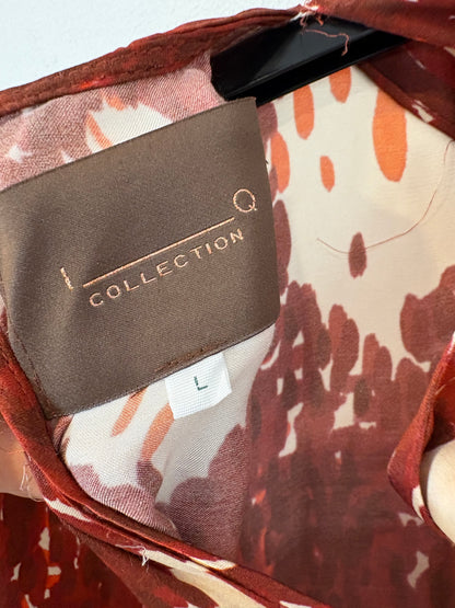 IQ COLLECTION. Vestido fluido estampado lazada