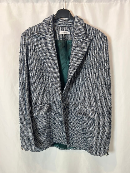 CHARLOTTE BLAZ. Teal heather blazer. TS