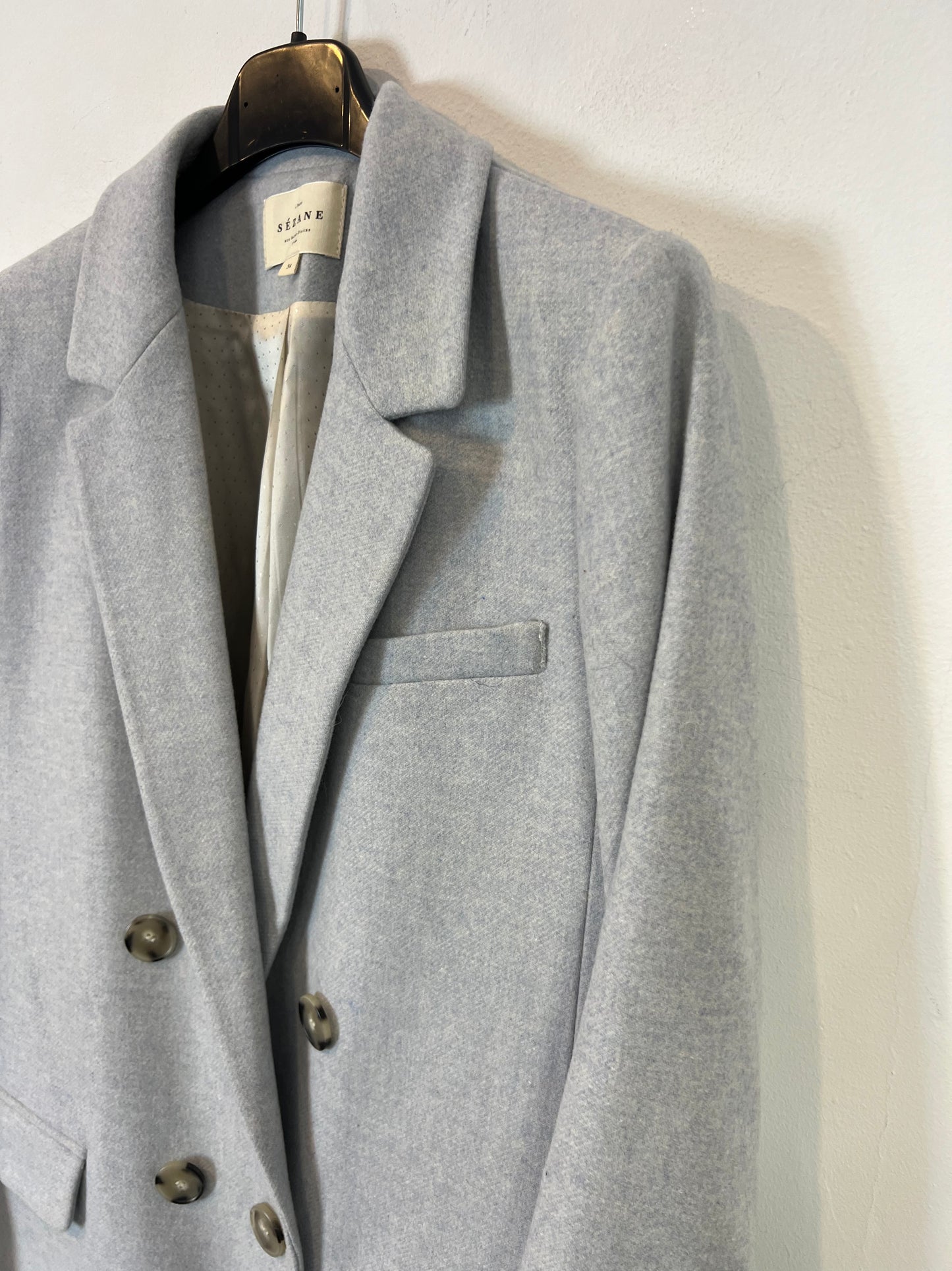 SÉZANE. Light blue wool blazer. Size 34
