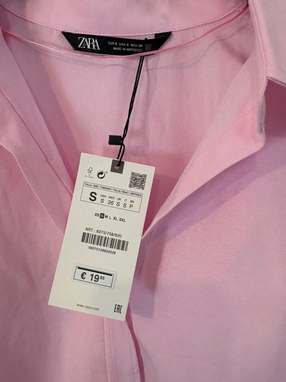 ZARA. Camisa rosa oxford