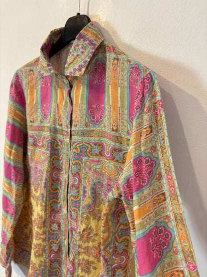 ETRO. Camisa estampado colores lino