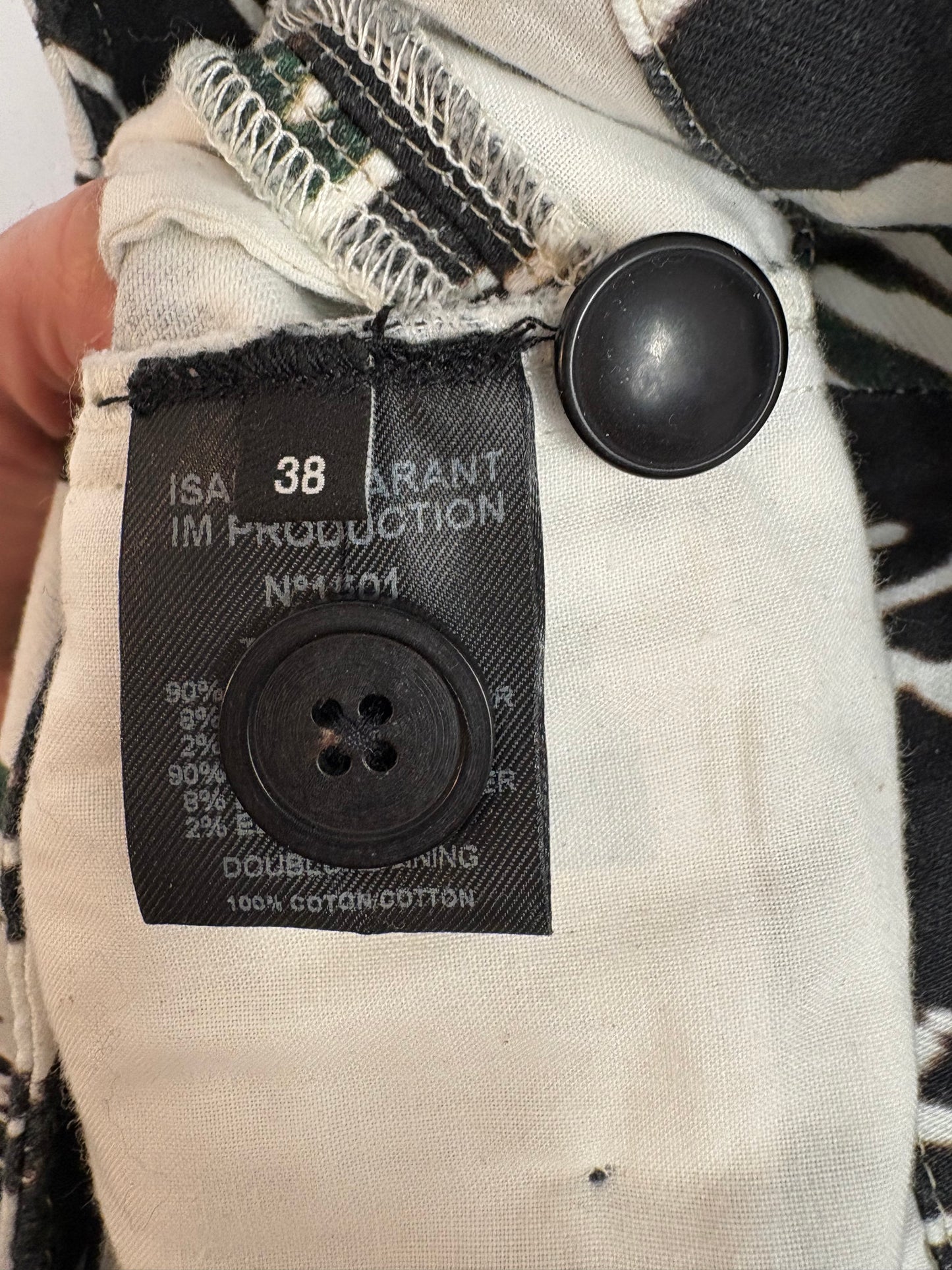 ISABEL MARANT. Denim estampado cintura alta