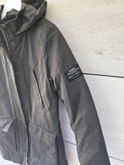 ECOALF. Abrigo verde oscuro capucha. T S