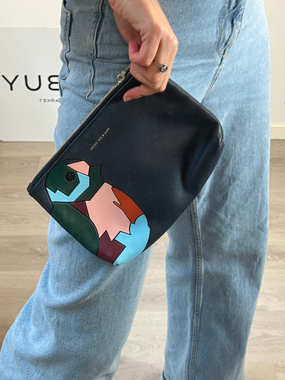 PAUL &amp; JOE SISTER. Blue patterned clutch bag