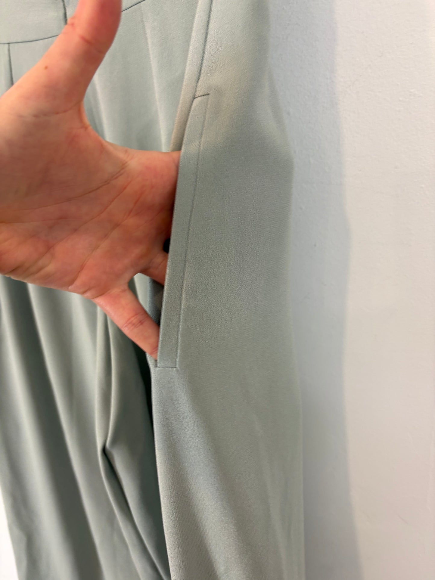 ROBERTO TORRETTA. Green trousers with slits. Size 36