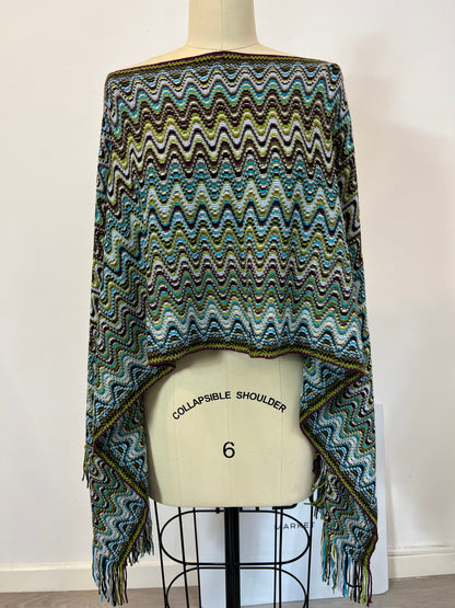 MISSONI. Poncho estampado con lana