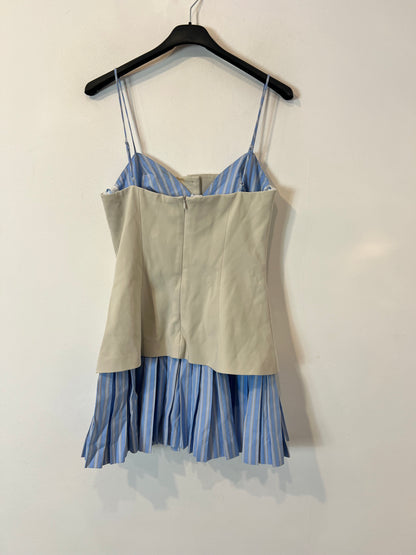 ZARA. Vestido corto corse beige