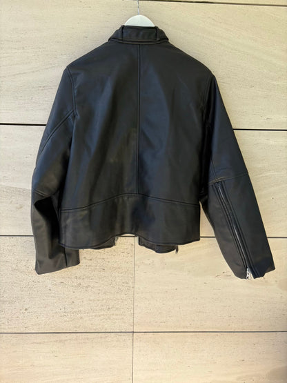 H&M. Biker efecto piel negra