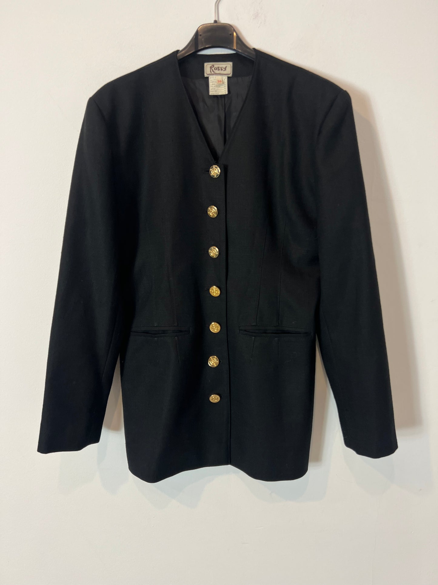 ROSSY. Chaqueta negra vintage