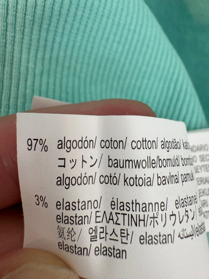 ZARA. Conjunto felpa  verde agua dibujos. T 13-14 años (xs)