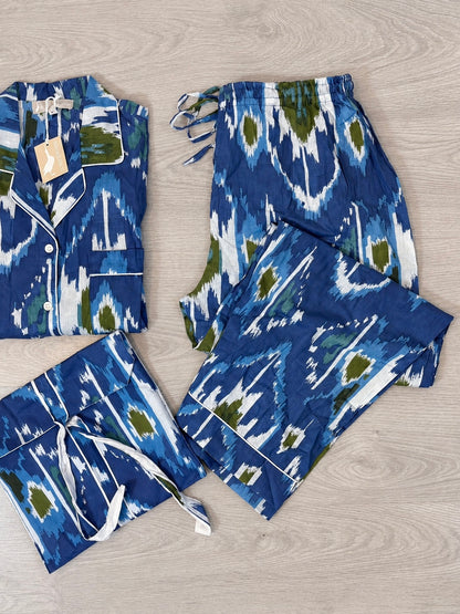 ABRACOLORS. Conjunto pijamero tie dye azul