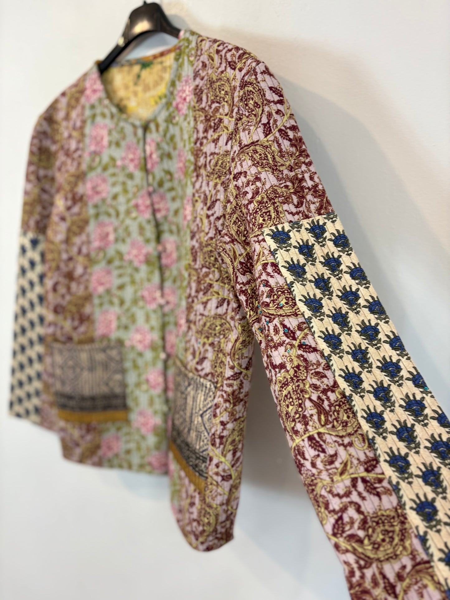 Chaqueta estampado multicolor textura reversible