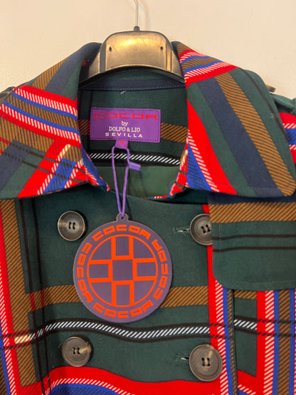 COCOA. Abrigo verde cuadros