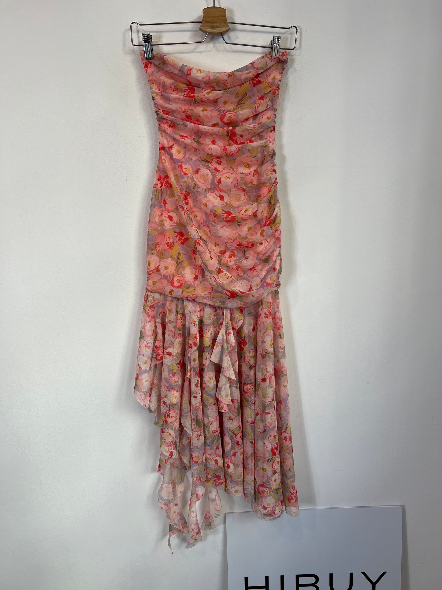ZARA. Vestido flores tull T.m