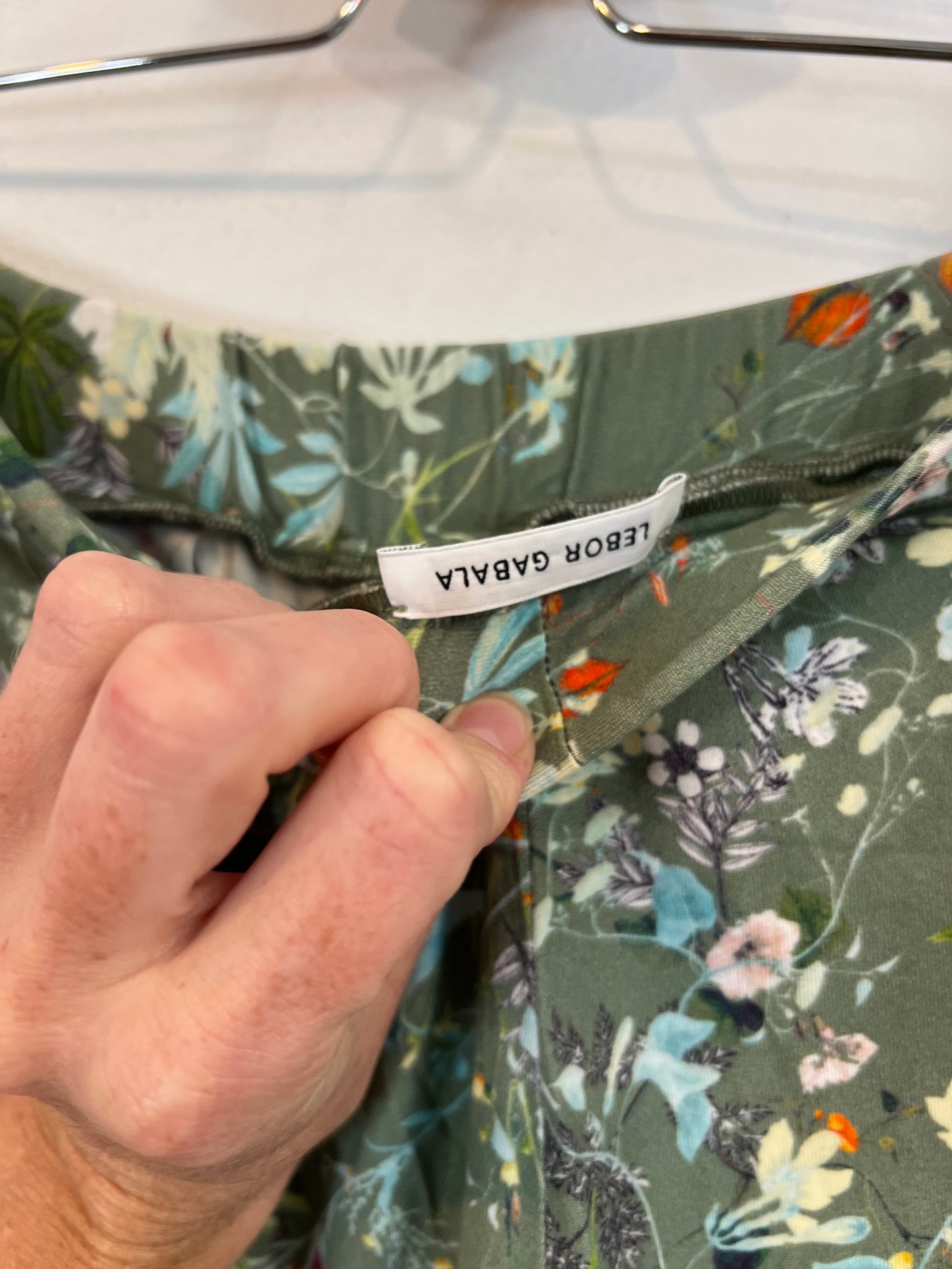 LEBOR GABALA. Pantalón punto elástico flores TU(S)