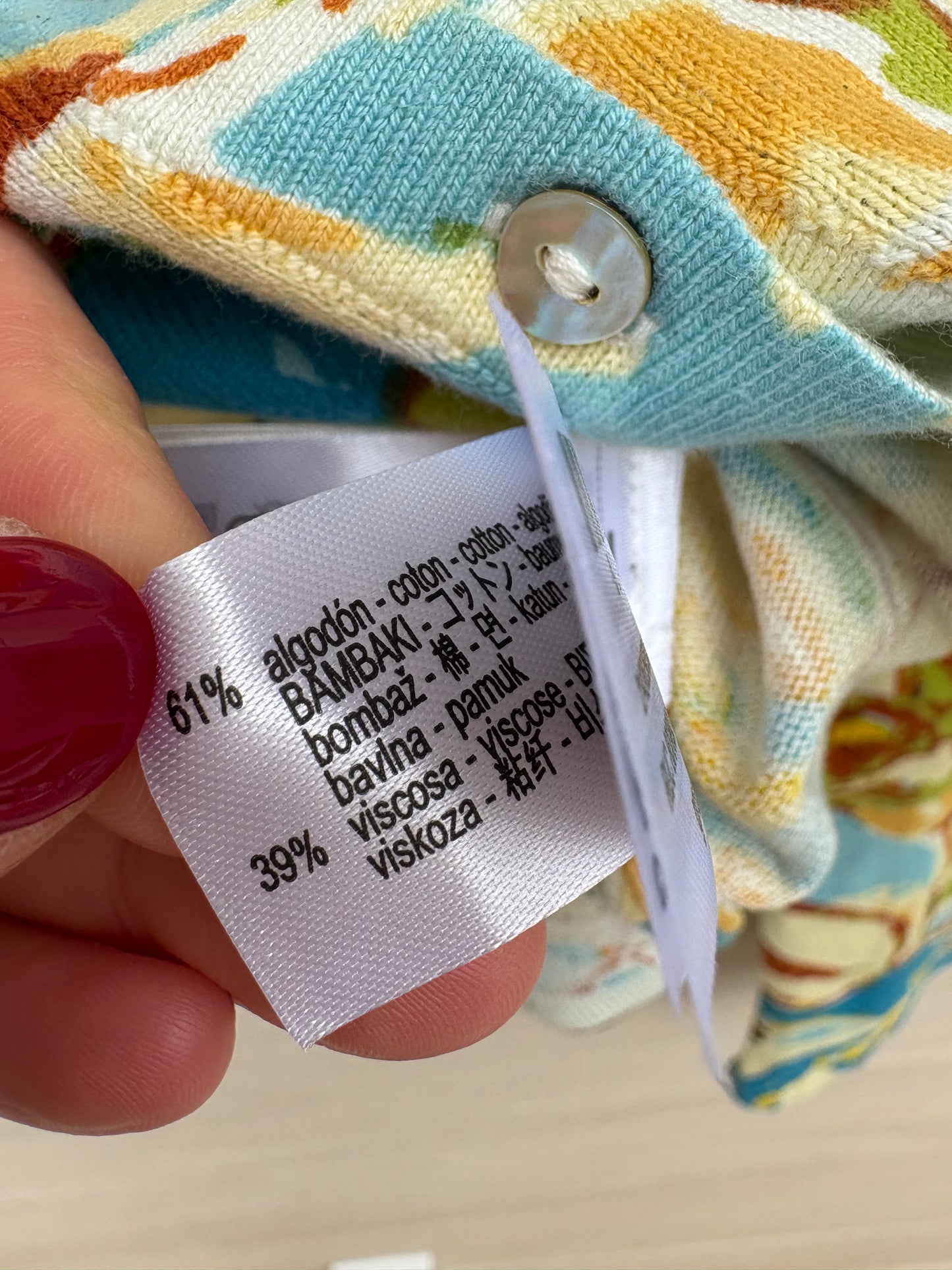 ZARA. Chaqueta punto estampada