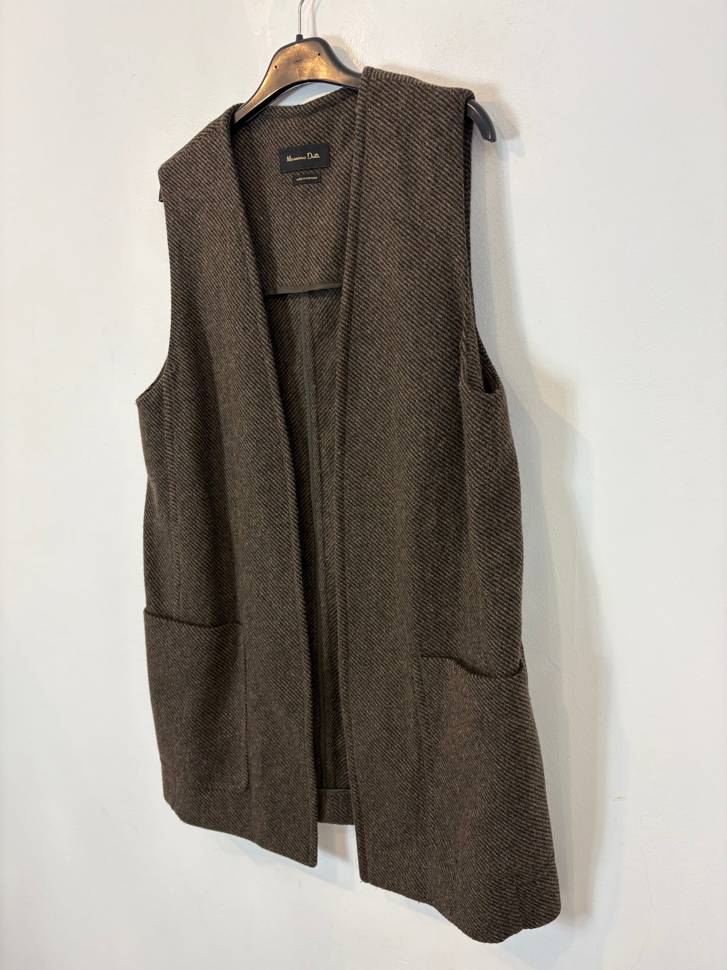 MASSIMO DUTTI. Chaleco lana jaspeado