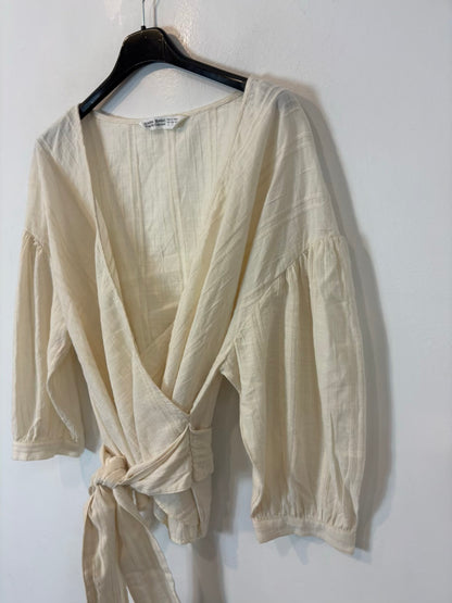 ZARA. Long pink ribbed poncho Tm