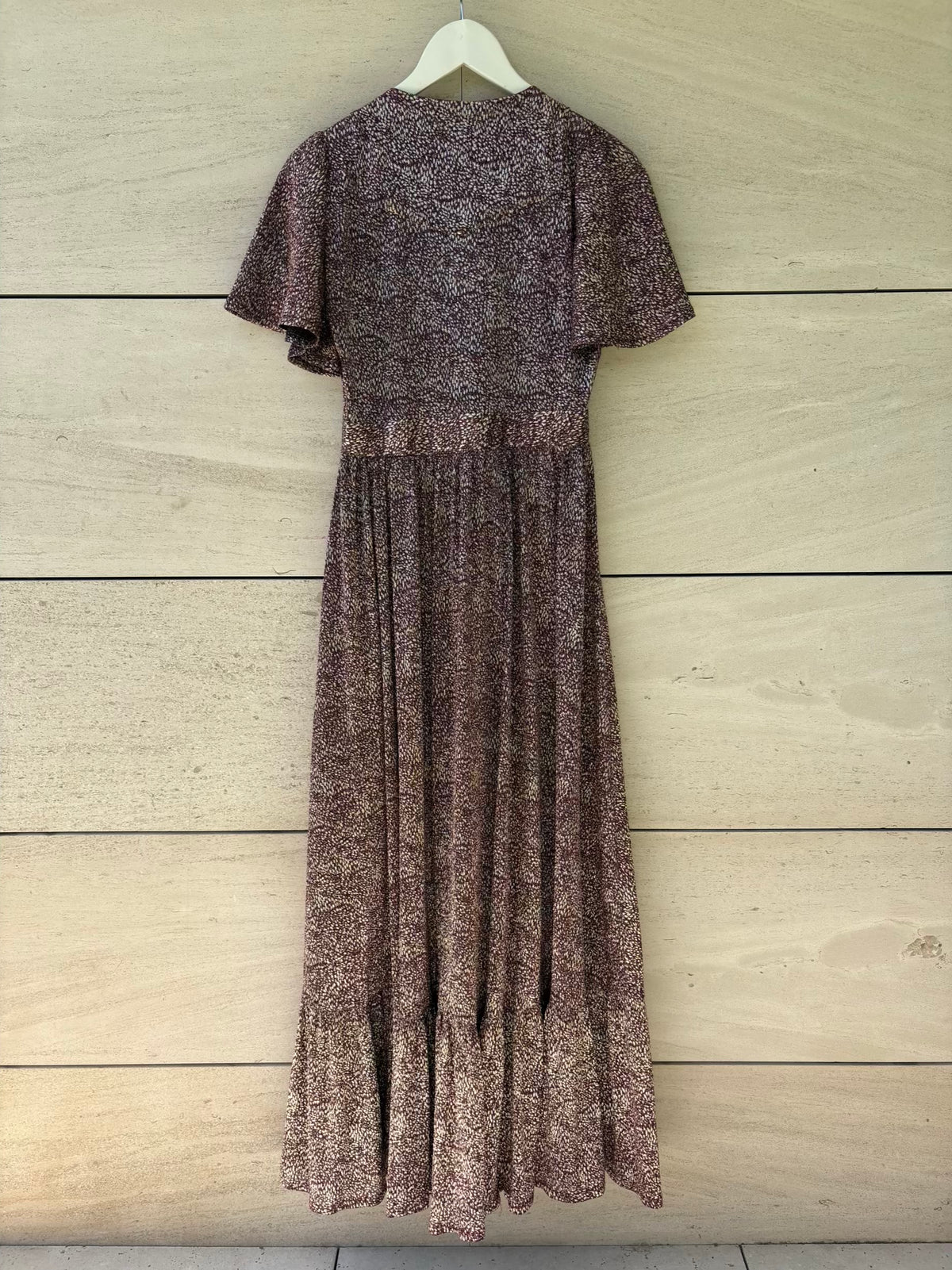 OPULLENCE PARIS. Vestido largo estampado brillo