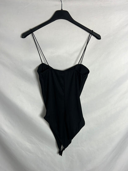 ZARA. Black elastic bodysuit. T.S.
