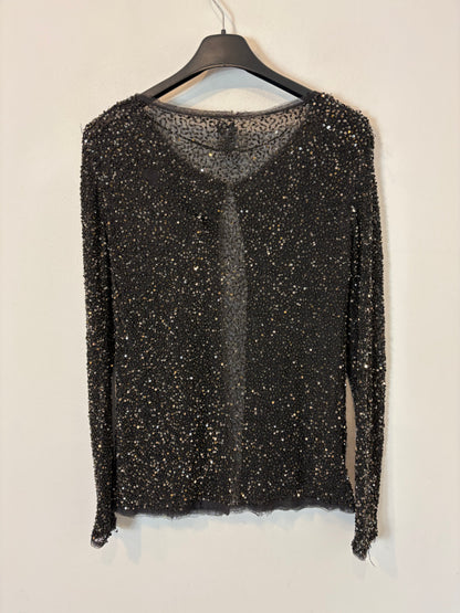 ZARA. Chaqueta lentejuelas mini. T M