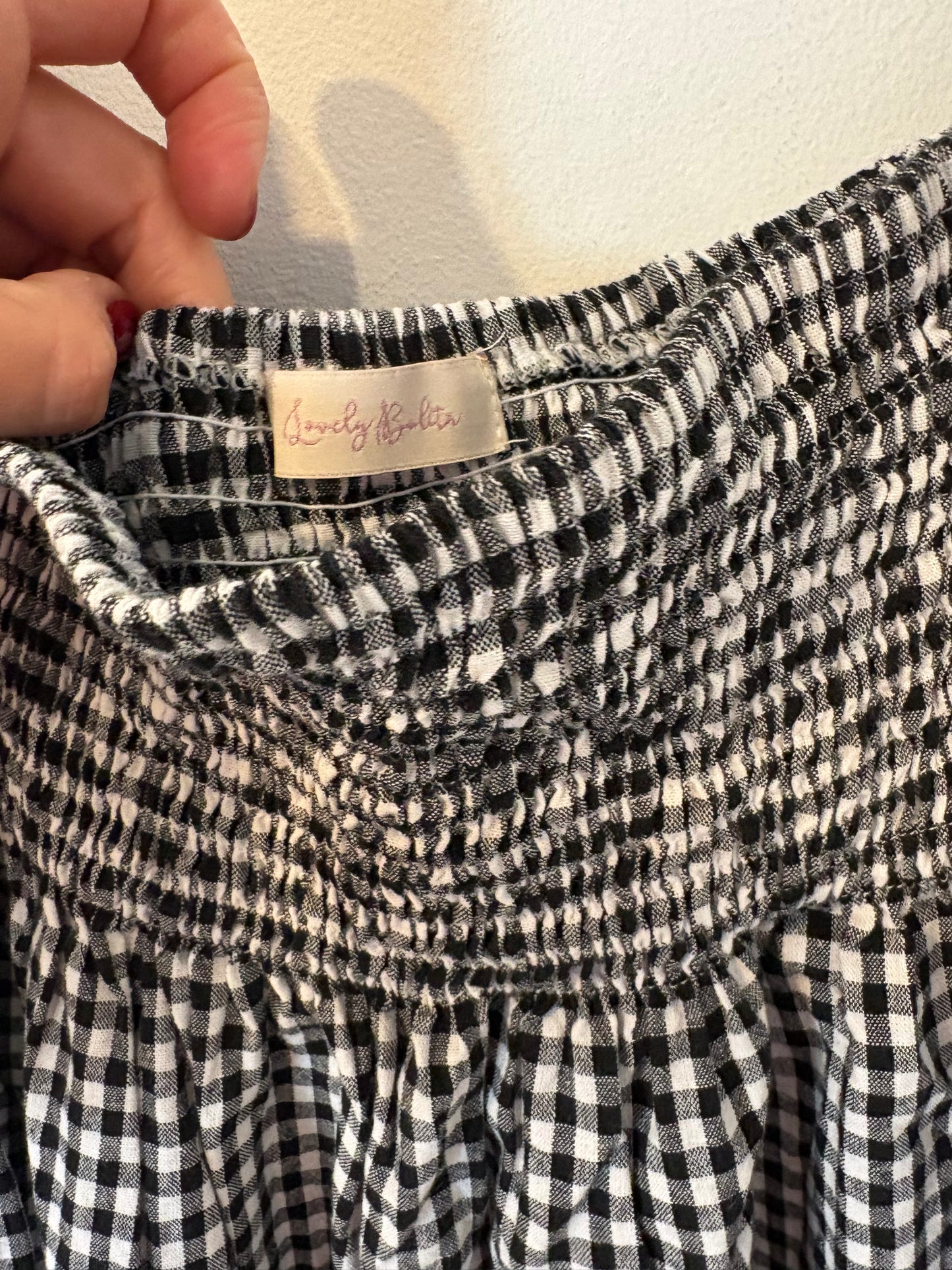 Vestido midi vichy detalle mangas