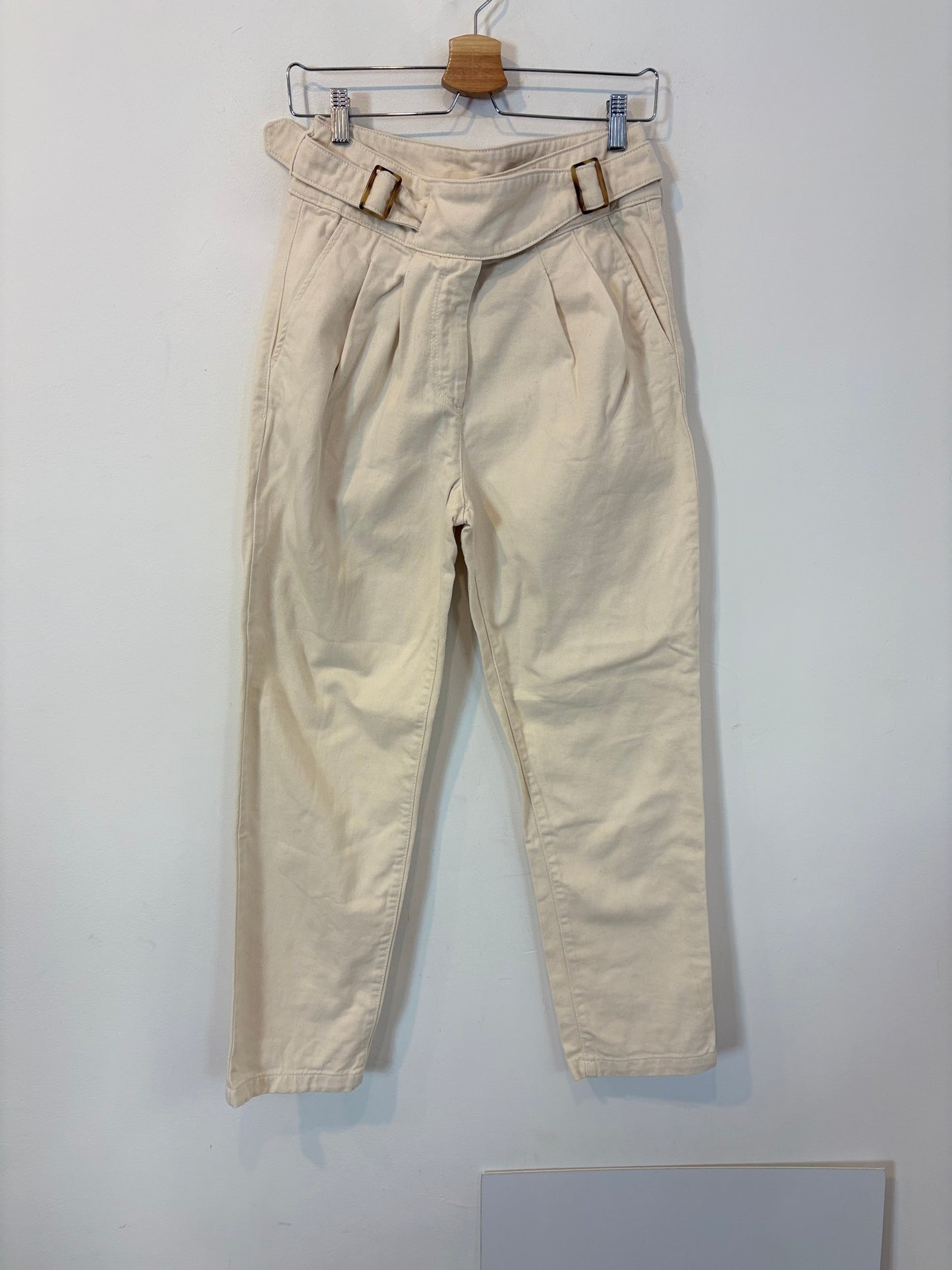 SÉZANE. Denim beige pinzas