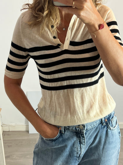 ECOALF. Top rayas punto. T S