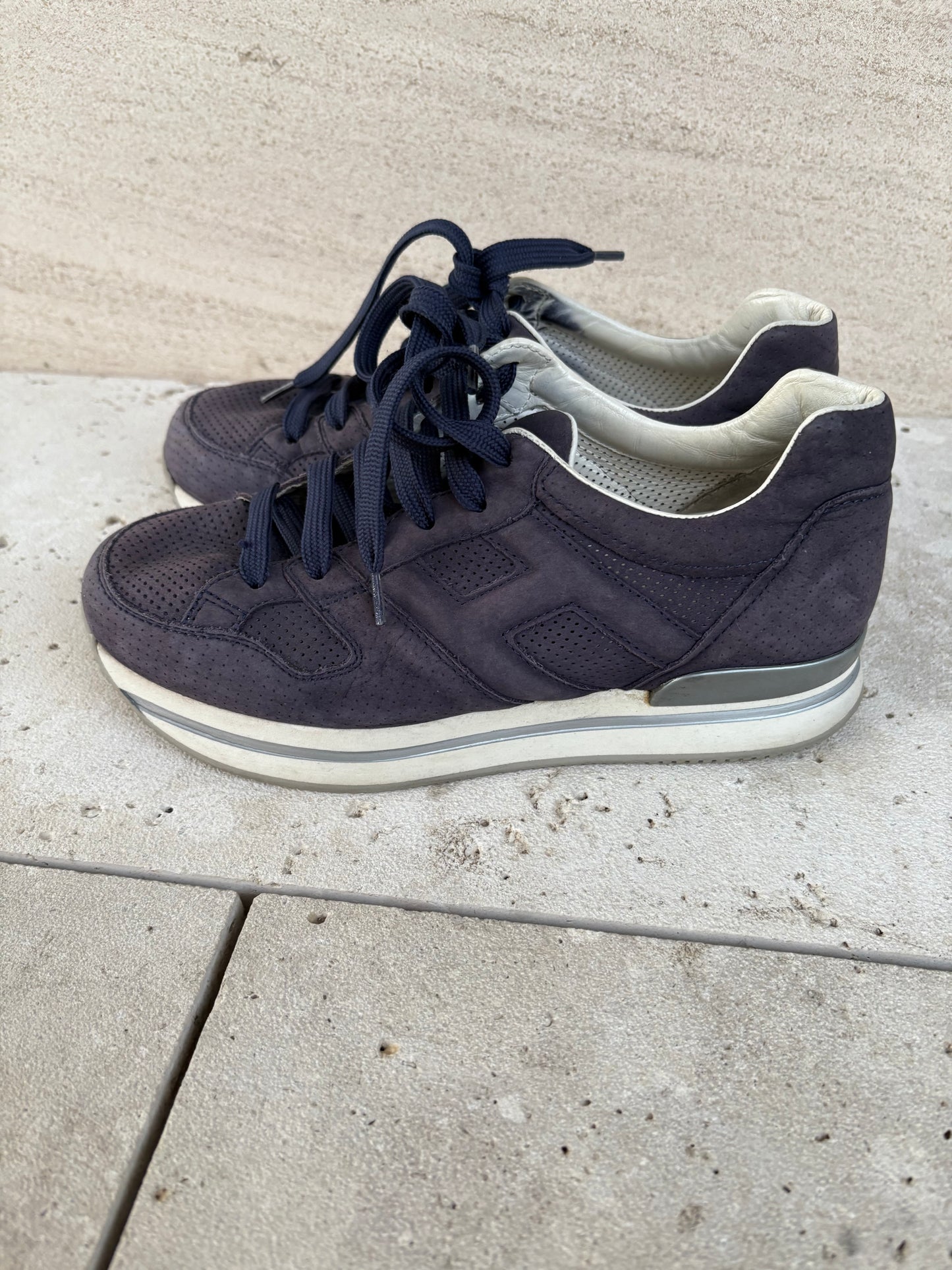 HOGAN. Zapatillas bicolor en piel