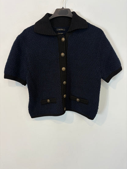 MASSIMO DUTTI. Total look falda y Cárdigan bicolor textura T.xs/s