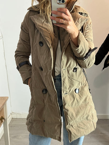 BDBA. Khaki beige quilted coat. T 40 (M)