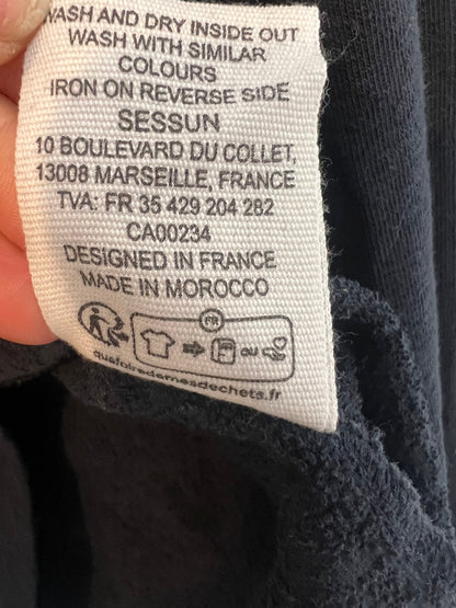 SESSUN. Sudadera azul cuello perkins T.s