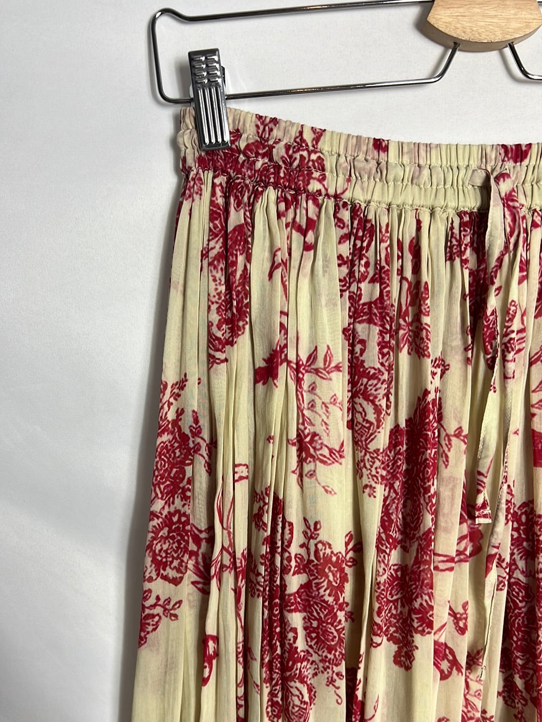 FORTE FORTE. Red printed midi skirt. Size 1