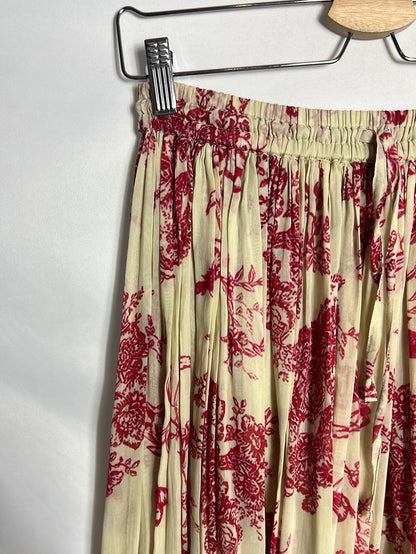 FORTE FORTE. Red printed midi skirt. Size 1