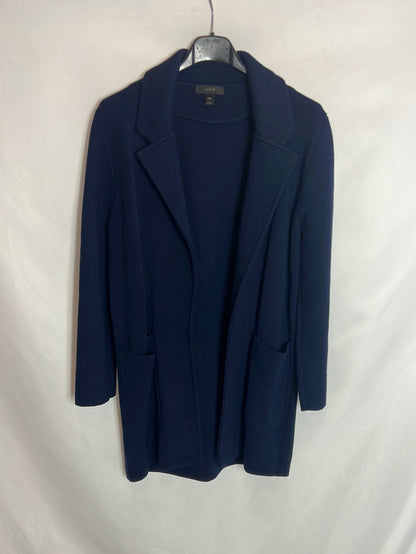 J. CREW. Blue wool blazer style cardigan. T XXS