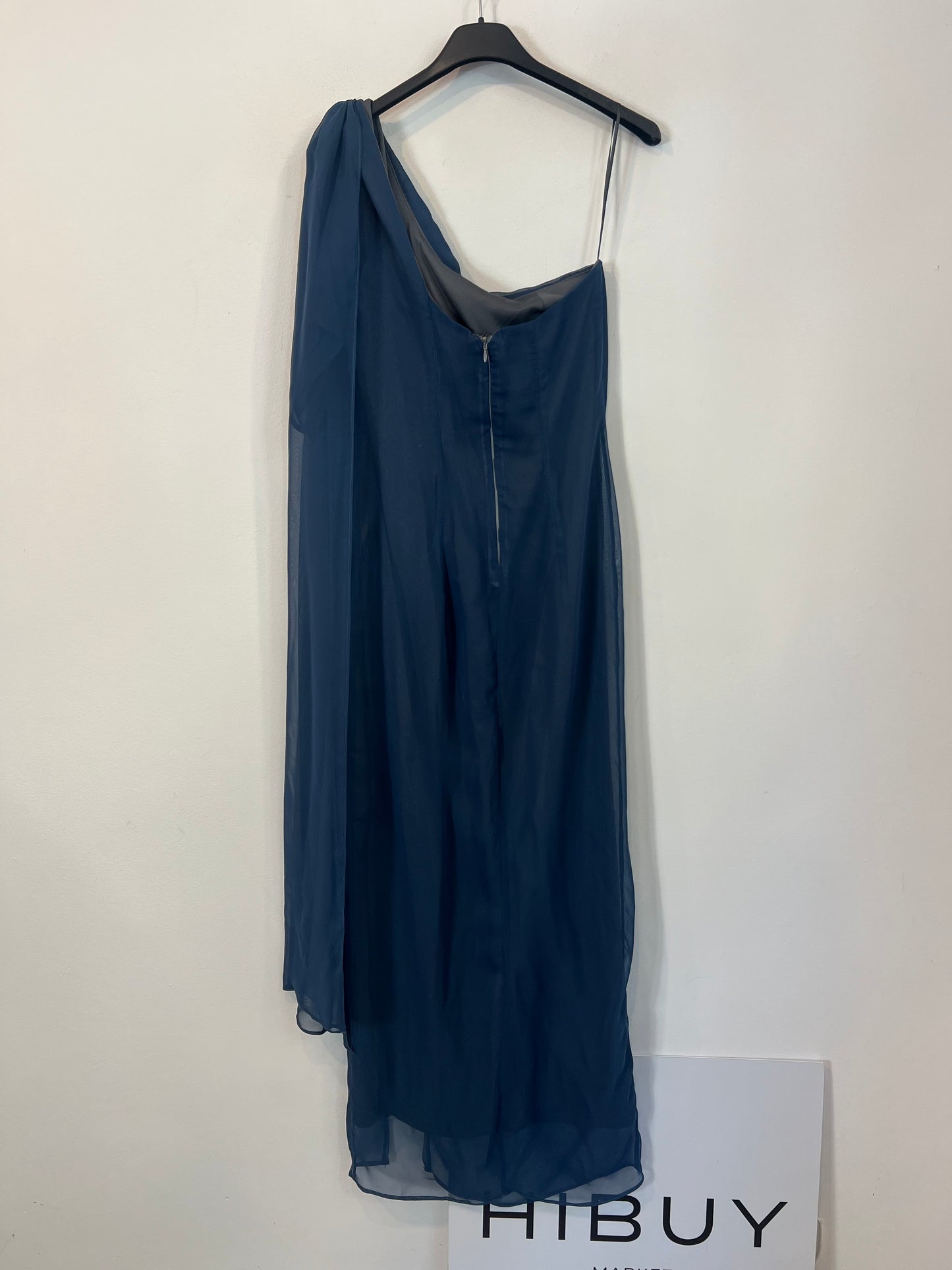 M DE J. Vestido azul asimétrico T.s