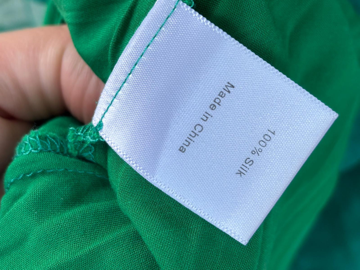 RAT & BOA. Vestido largo verde seda