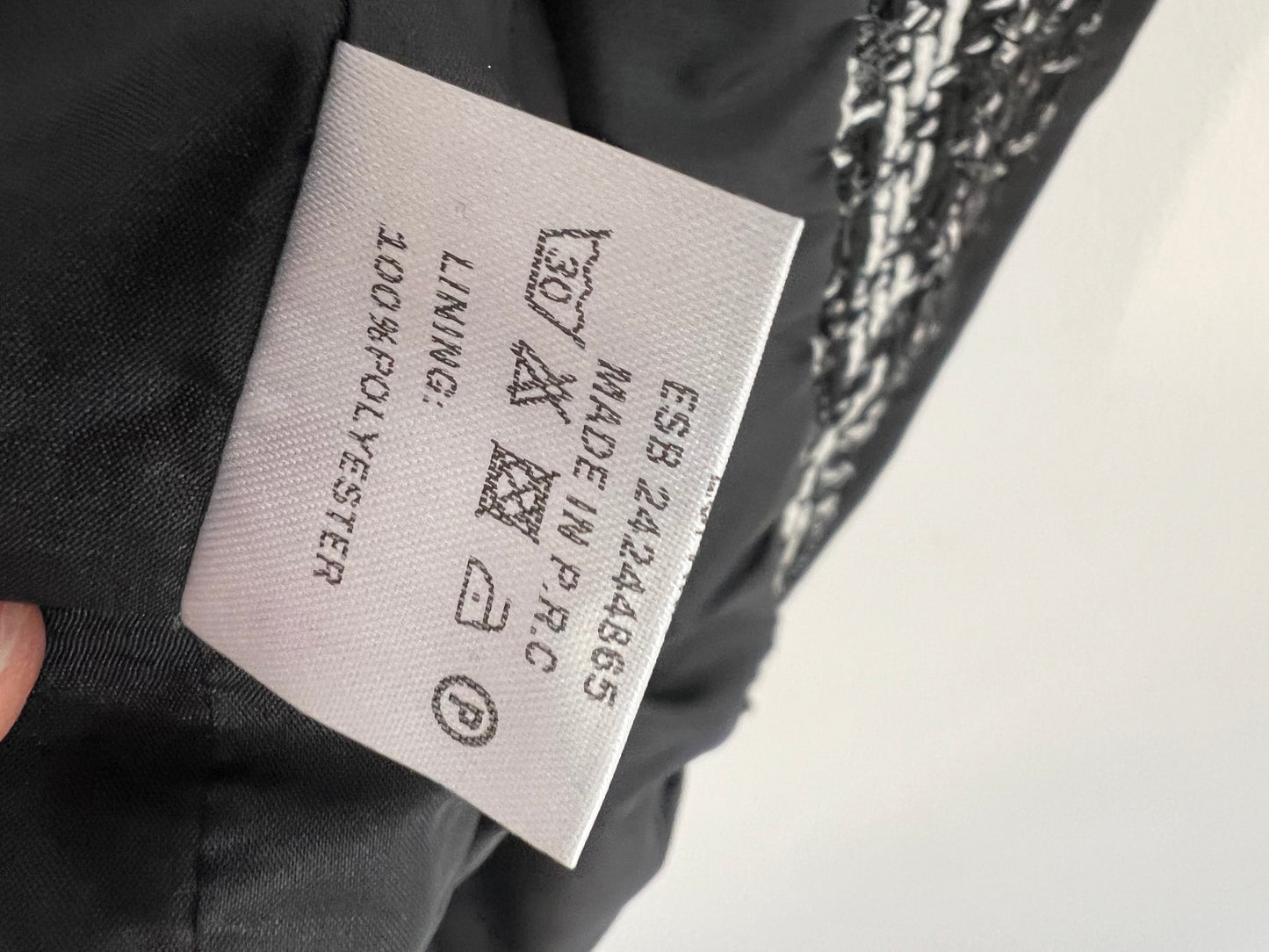 TERIA YABAR. Black tweed jacket. T.S.