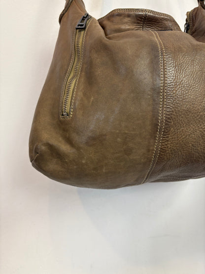 ZADIG & VOLTAIRE. Bolso bandolera  caqui bolsillos