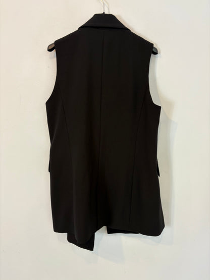 ZARA. Chaleco negro largo. T S