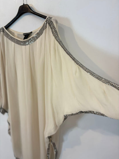 THOMAS WYLDE. Vestido corto kaftán seda