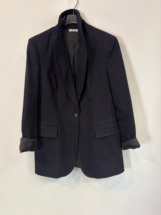 PAROSH. Blazer azul efecto denim