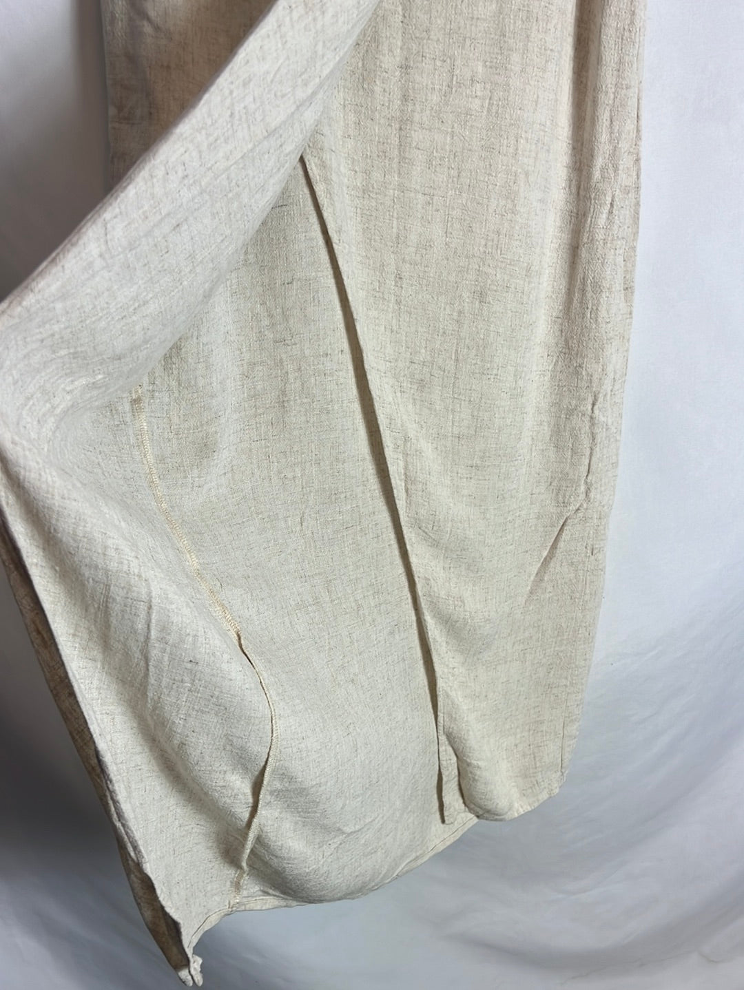 STRADIVARIUS. Marbled linen effect midi skirt. T 34