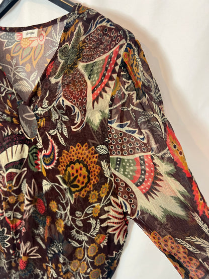 GIMAGUAS. Printed viscose blouse. TS/M