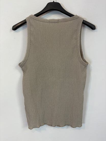 ZARA. Top  beige textura. T M