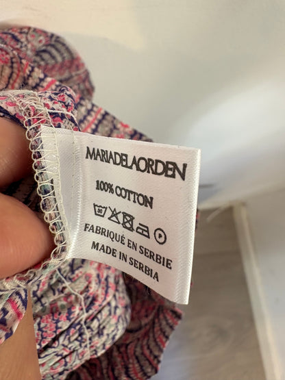 MARIA DE LA ORDEN. Vestido largo estampado nido de abeja. T S