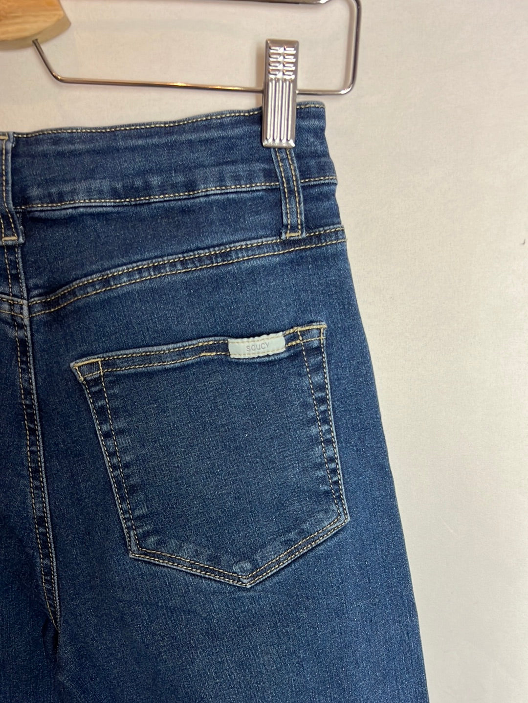 SOUCY. Stretch wide-leg denim. Size 36